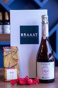 Kit Espumante Pizzato Brut Rosé com Chocolates Dengo